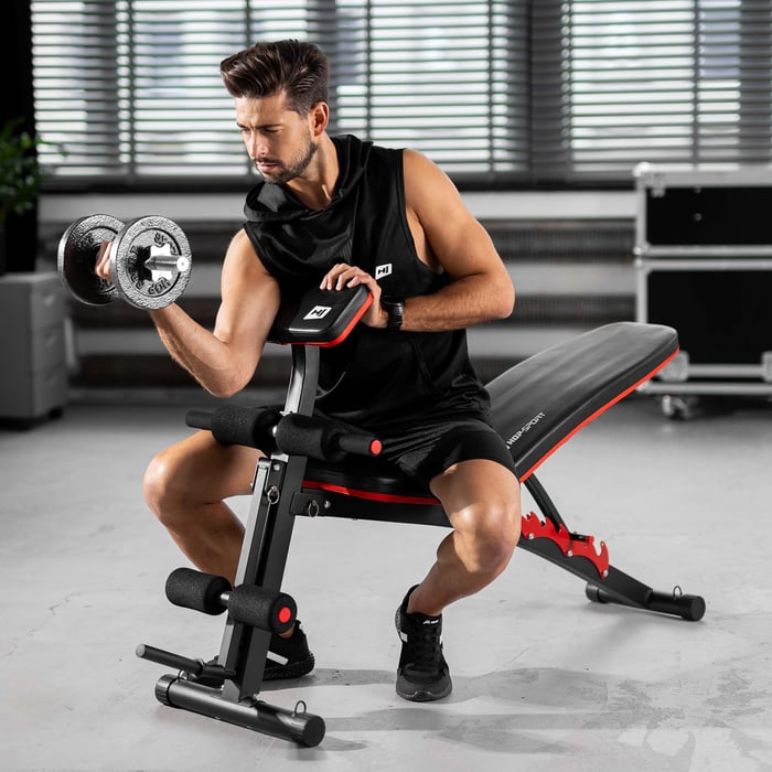 Pupitre à biceps réglable curls biceps position isolée du banc