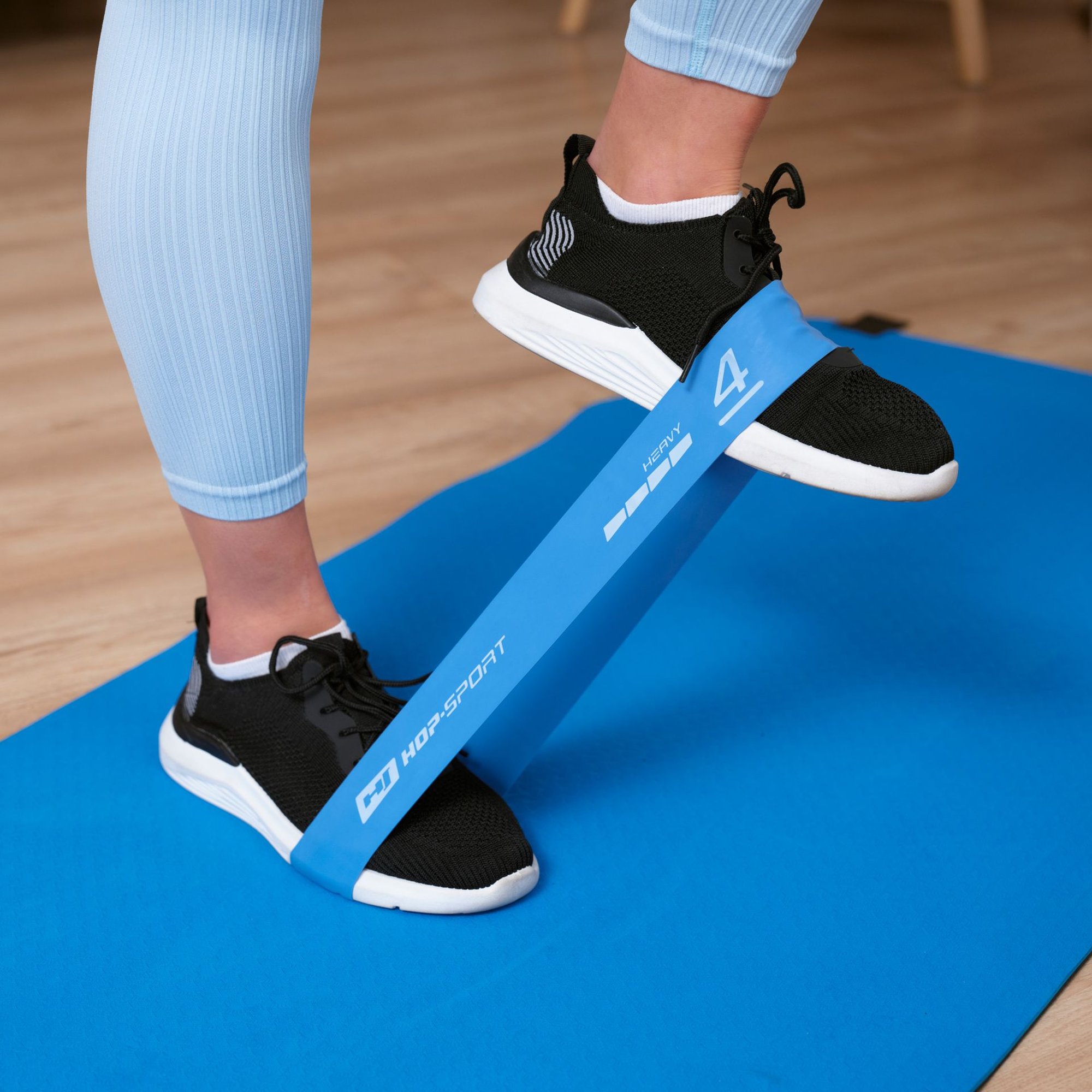 Bande de résistance bleue pour un exercice de renforcement