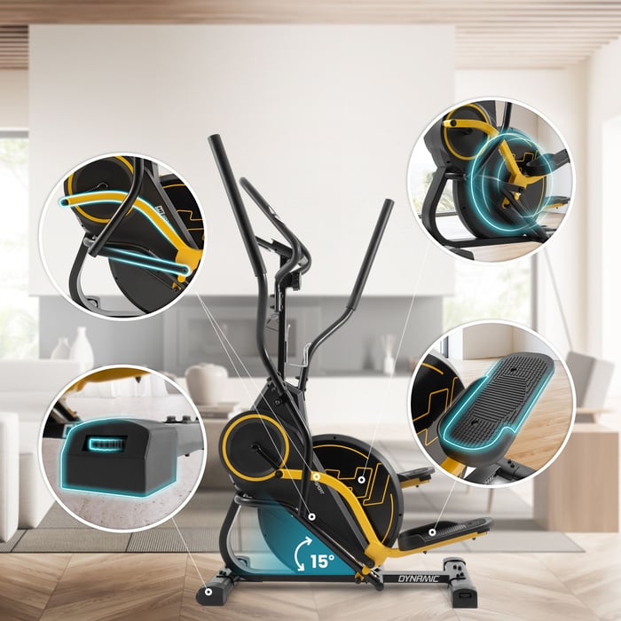 Vélo elliptique HS-450B Dynamic avec structure en acier robuste