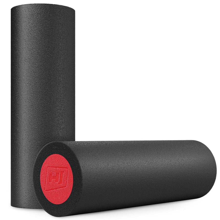 Rouleau de massage en EPE 45 cm noir/rouge