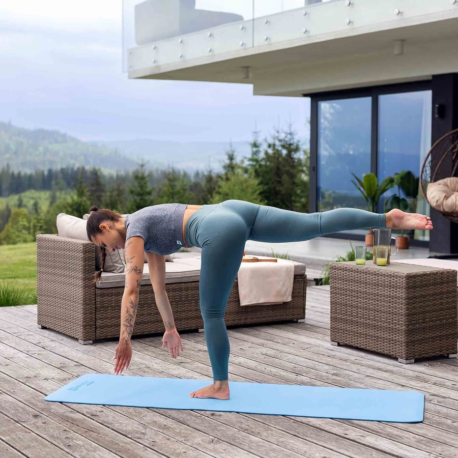 Mata fitness TPE 0,6 cm niebies - 3
