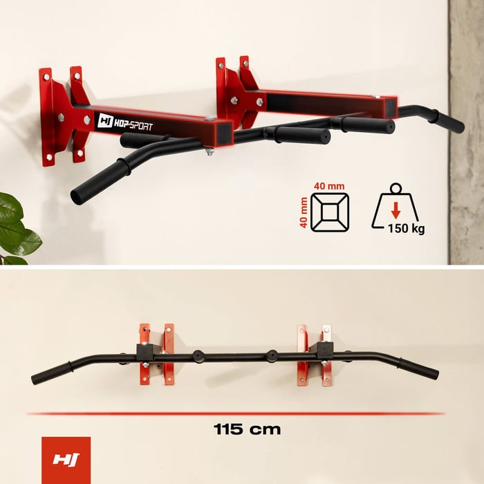 Barre de traction Hop-Sport avec multiples positions de prise