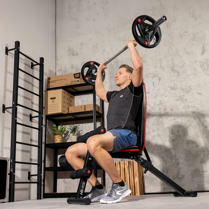 Banc de musculation réglable Hop-Sport pour exercices poitrine.