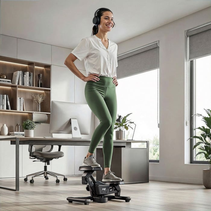 Mini stepper compact et silencieux - idéal pour fitness en appartement.