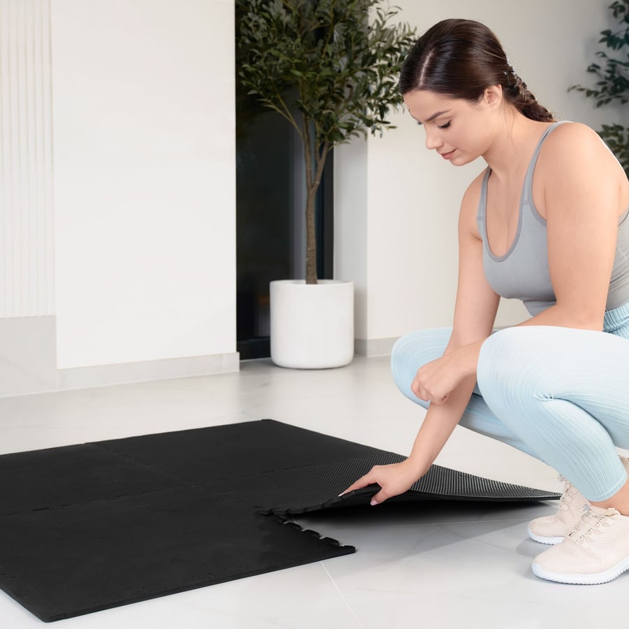 Mata puzzle EVA 1cm czarna - 4