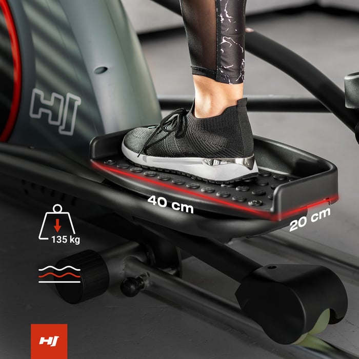 Repose-pieds antidérapants du vélo cardio garantissant la sécurité