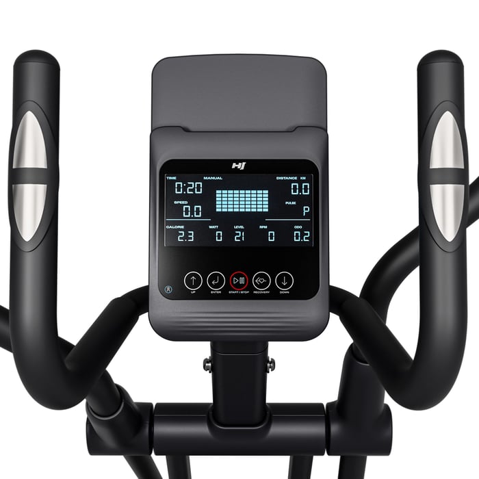 Console LCD de l'elliptique Floud avec support tablette Bluetooth et Kinomap.