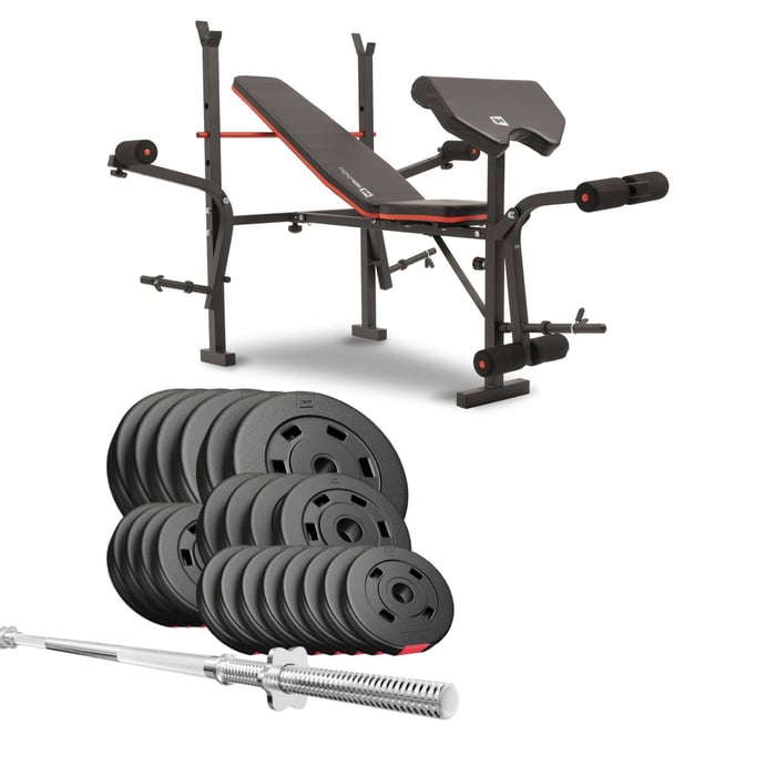 Banc de musculation Hop-Sport HS-1055 avec barre et poids