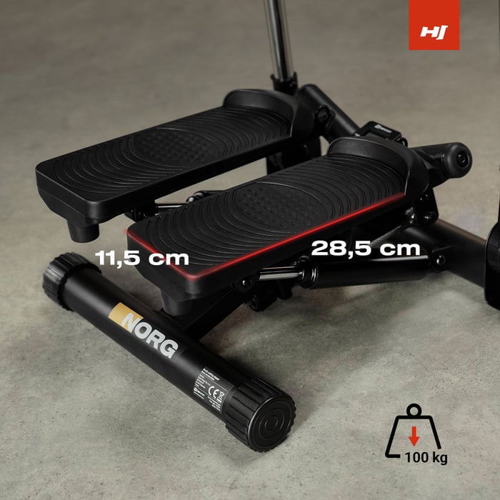 Stepper HS-050S Norg avec marches larges et antidérapantes, mouvement vertical et rotation latérale