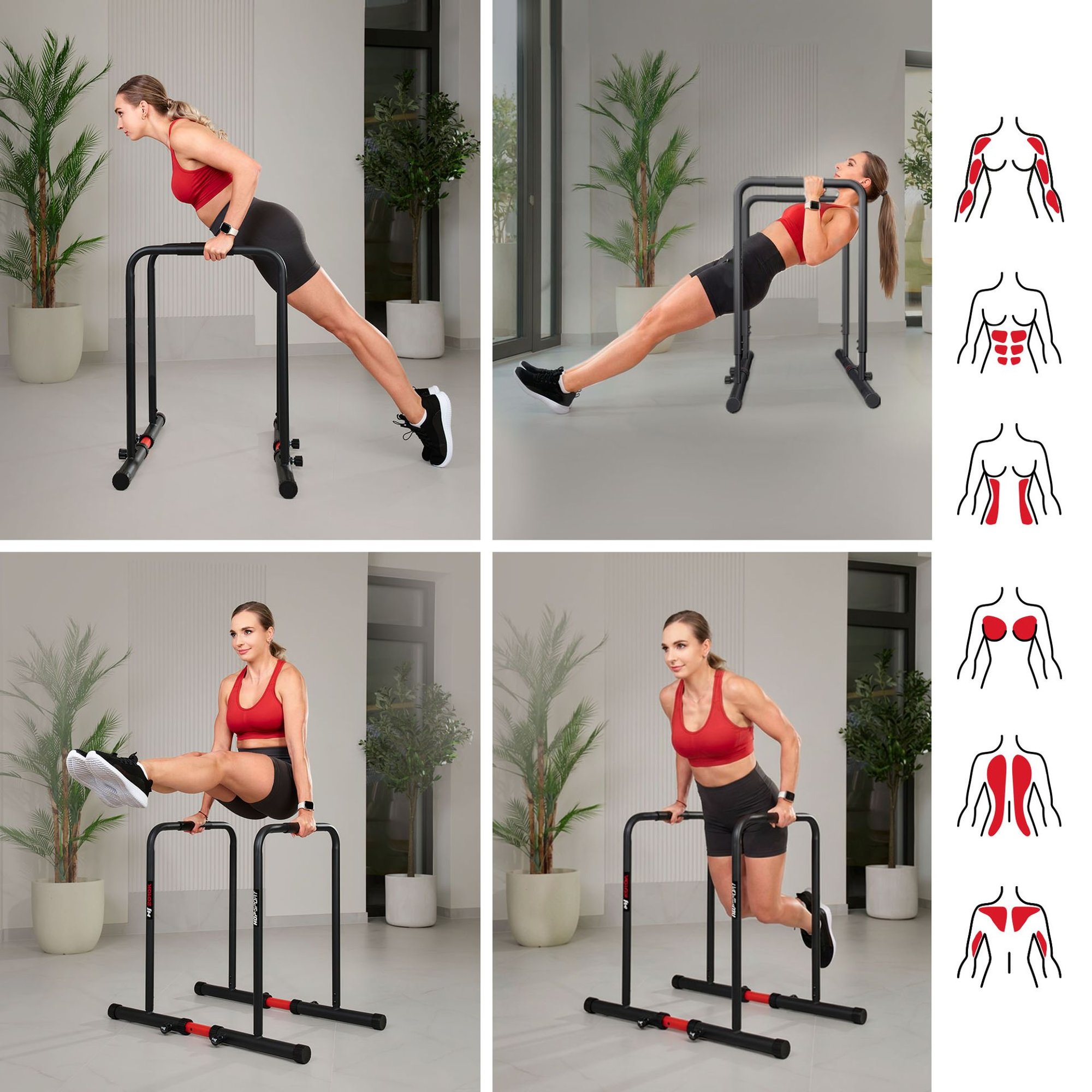 Barres parallèles musculation stables et solides pour dips et calisthénics