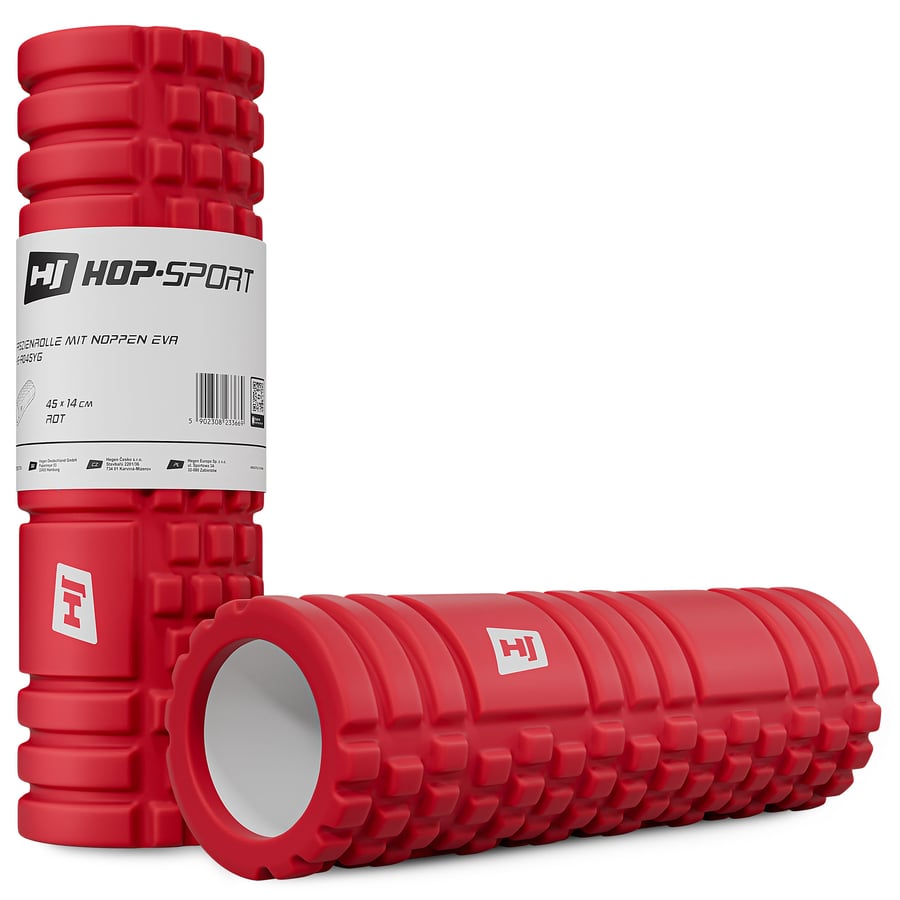 Rouleau de massage en EVA 45 cm rouge