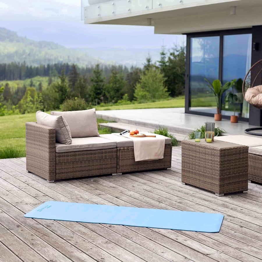 Mata fitness TPE 0,6 cm niebies - 2