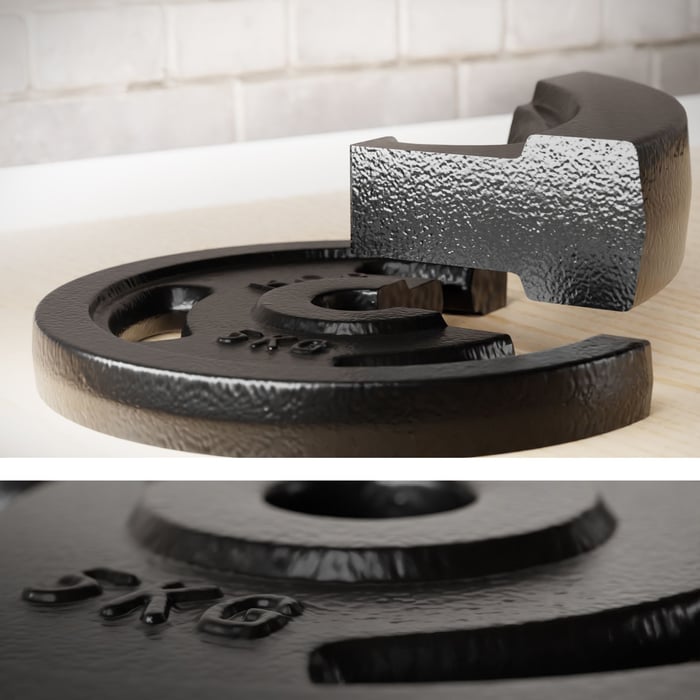 Disques Hop-Sport en fonte avec surface laquée résistante aux rayures et durables.