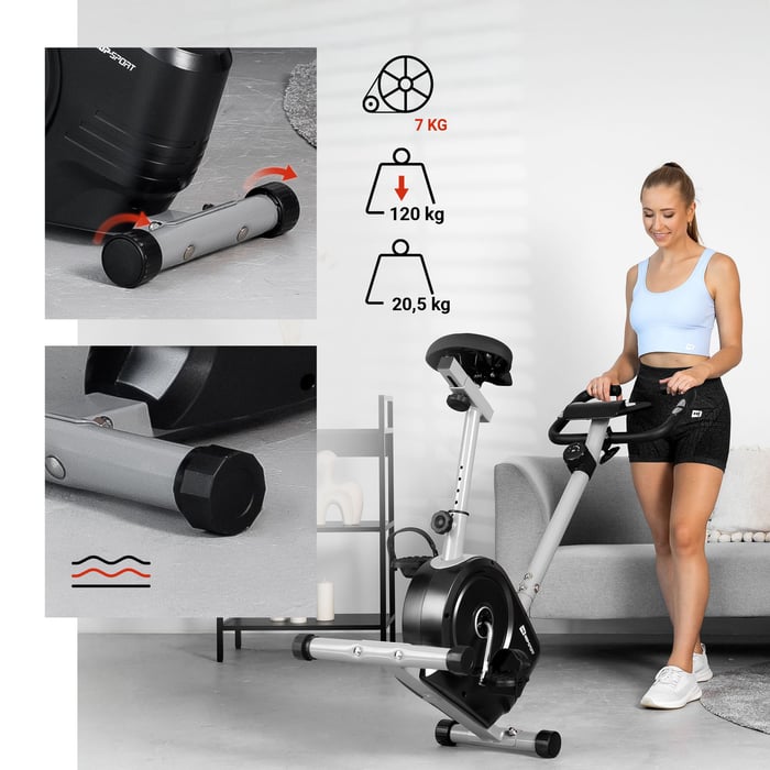 Vélo stationnaire HS-2050H Sonic avec roulettes intégrées