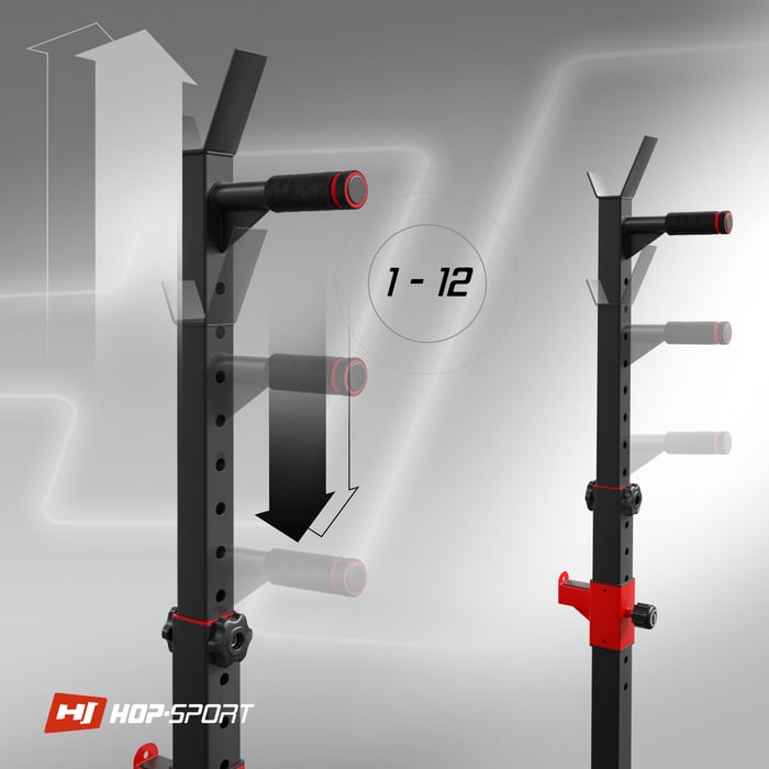 Supports d’haltères réglables pour barre longue
