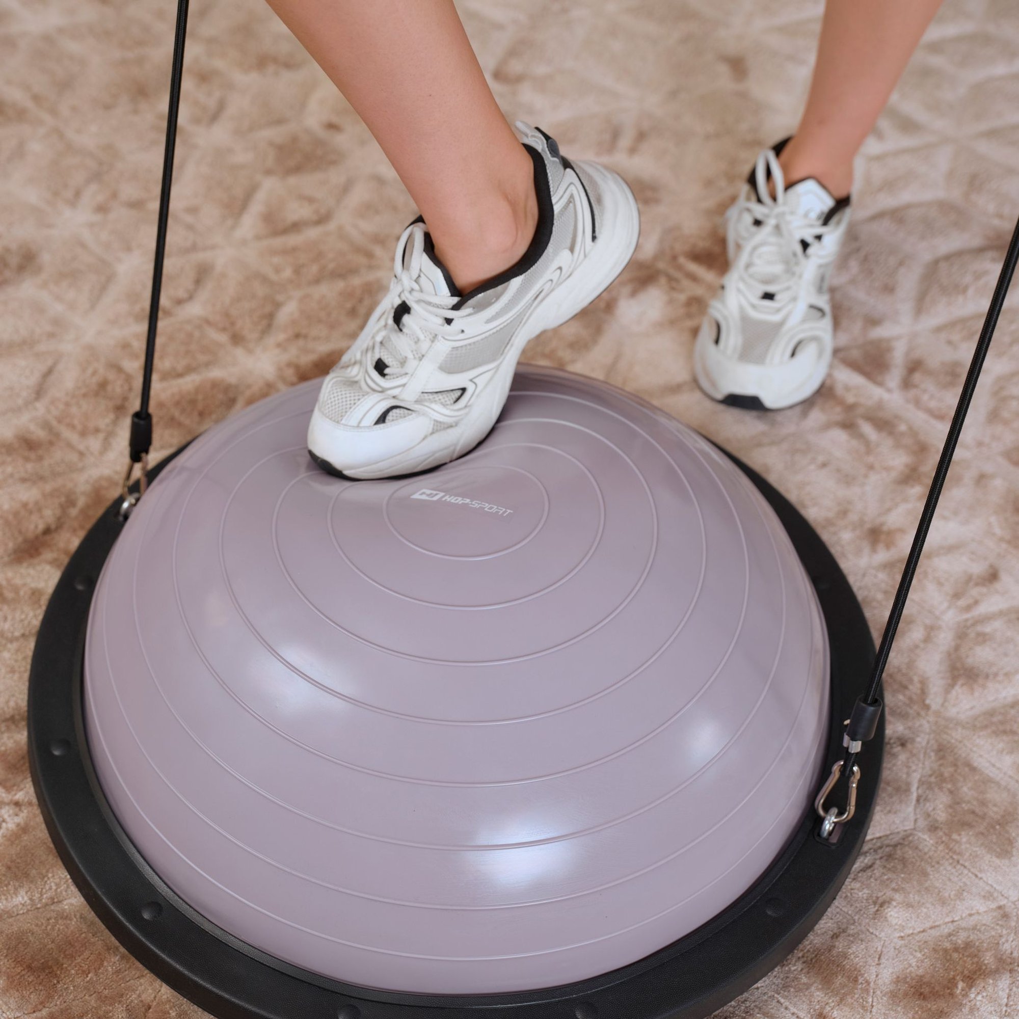 Plateforme d’équilibre Hop-Sport avec élastiques de fitness Vert